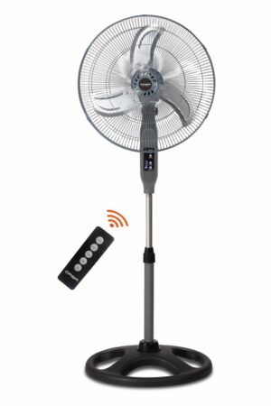 QASA 18" AC/DC Standing Fan with Remote QSF-18R AC | Reliable Cooling Solution