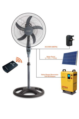 QASA 18" AC/DC Standing Fan with Remote QSF-18R | Versatile & Convenient Cooling