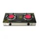 Qasa QGC-2BG Infrared 2-Burner Glass Table Top Gas Cooker | Efficient & Stylish