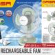 QASA 12" 3-in-1 Solar Rechargeable Fan Qrf-2912 with Panel and bulb