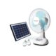 Duravolt DRF-12TS 12" Rechargeable Table Fan with Solar Panel and 2 Bulbs | Efficient Cooling