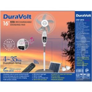 Duravolt 16 inch 4-in-1 rechargeable standing fan DRF-2916 Melody