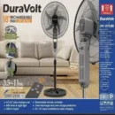 Duravolt 18 inch solar rechargeable standing fan DRF-2918ZIP