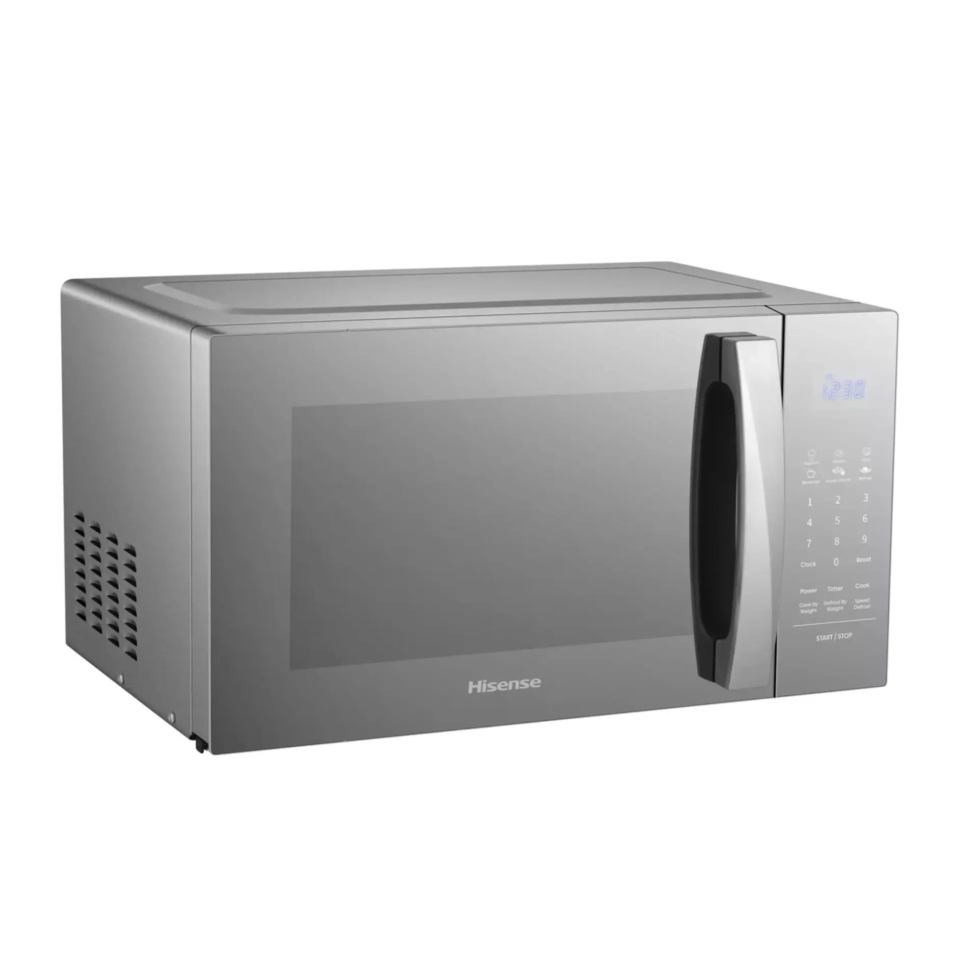 Hisense H26MOS5H microwave front view with LED display