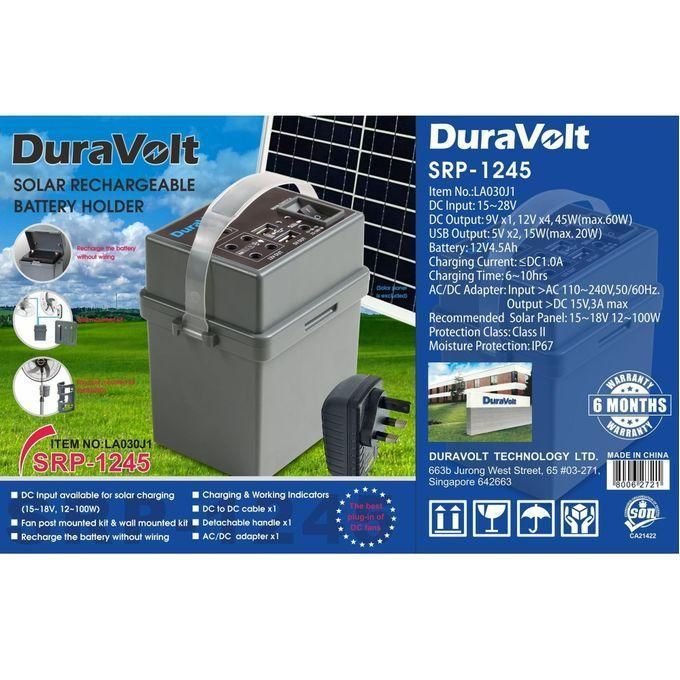 Duravolt Solar Rechargeable Pack SRP-1245