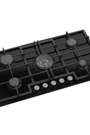 Maxi ED045 5 Burner Tabletop Gas Cooker Black Glass Edge Model Nigeria