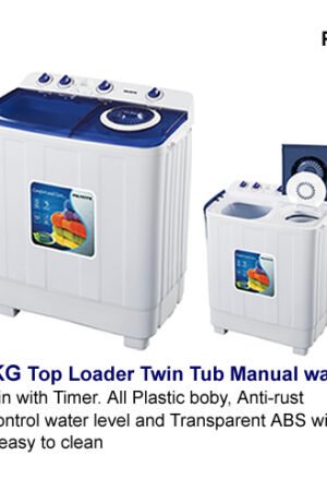 Polystar PV-WDW9K 9Kg Twin Tub Manual Washing Machine Nigeria