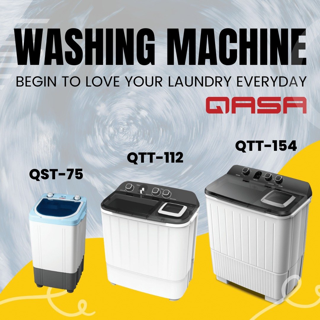 Qasa QTT-112 Q2 7.6kg Twin Tub Washing Machine Nigeria
