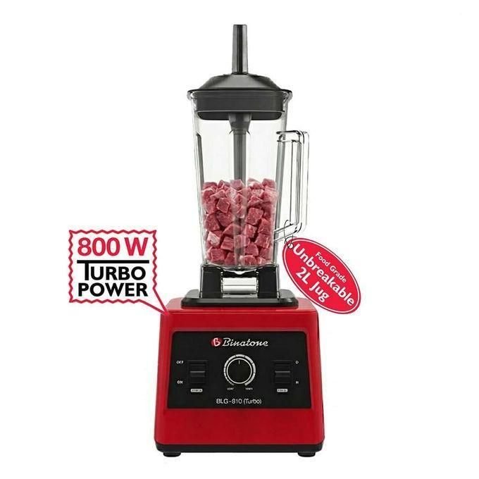 Binatone BLG-810 Red Turbo Power High-Speed Blender and Grinder 800W Nigeria