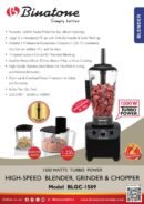 Binatone BLGC-1589 1500W High-Speed Blender Grinder and Chopper 3L Nigeria