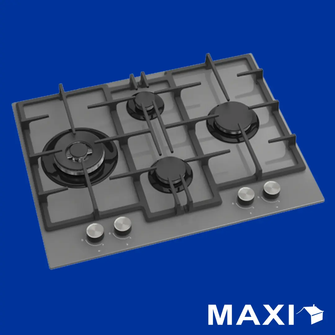 Maxi ED078W 4 Burner Tabletop Gas Cooker Grey Glass Nigeria