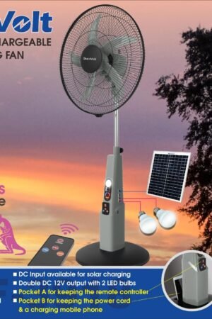 Kangaroo DRF-3918 18 Inch 3-in-1 Rechargeable Solar Standing Fan in Nigeria
