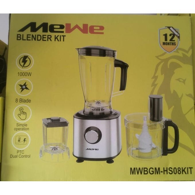 MeWe MWBGM-HS08KIT 1000W Blender Kit and Food Processor in Nigeria