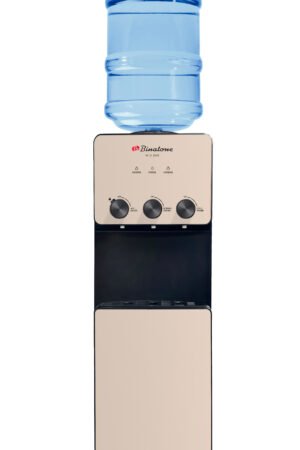 Binatone WTD-2001 gold and black water dispenser with refrigerator