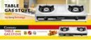 Century CGS-201-E two-burner stainless steel tabletop gas stove