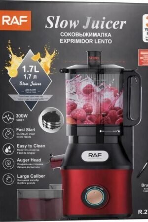 RAF R.2733 slow juicer with 1.7L capacity and 300W motor
